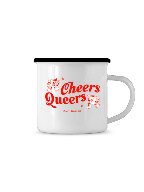 Cheers Queers Emaille Tasse