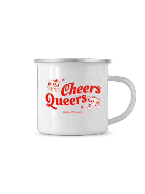 Cheers Queers Emaille Tasse