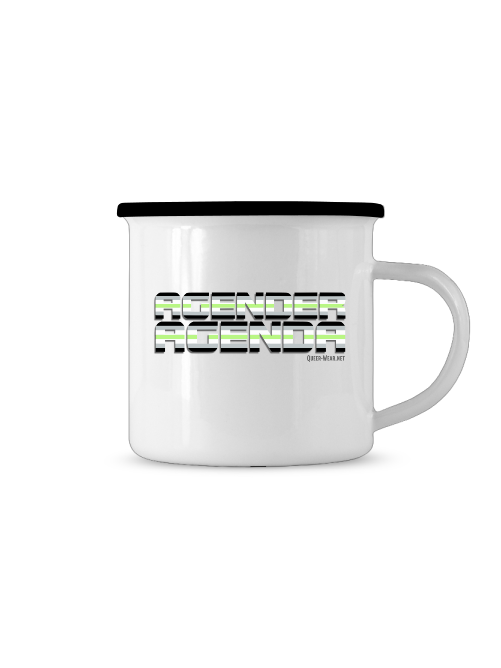 Agender Agenda Emaille Tasse