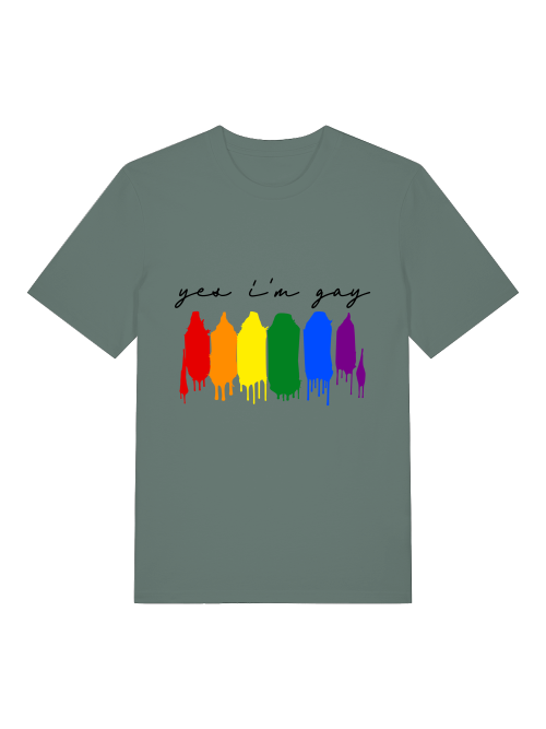 Yes i'm gay Rainbow Paint - Pridewear