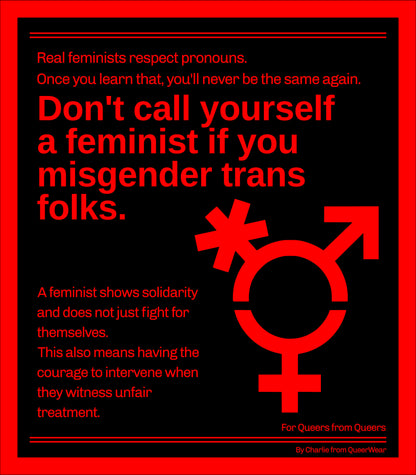 Don't call you a feminist - PrideWear Red Print
