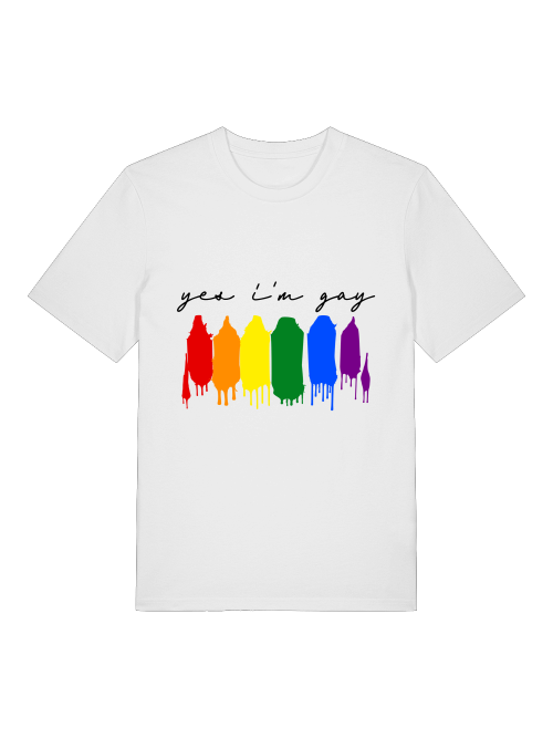 Yes i'm gay Rainbow Paint - Pridewear