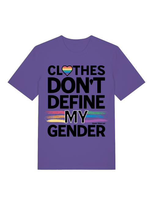 Clothes Don't Define My Gender T-Shirt | Unisex Casual Tee, Bio-Baumwolle