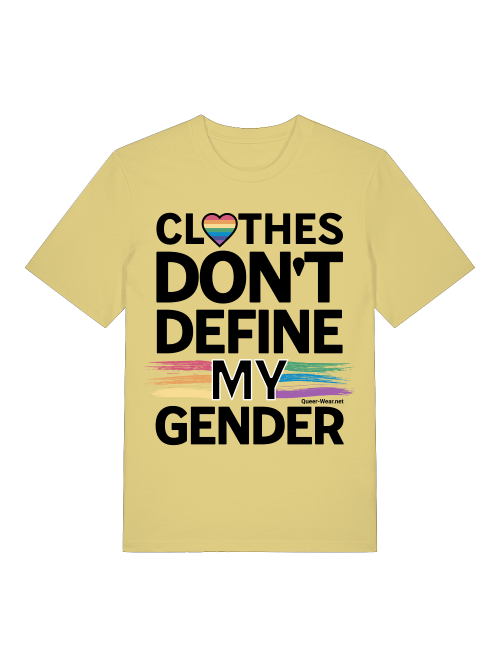 Clothes Don't Define My Gender T-Shirt | Unisex Casual Tee, Bio-Baumwolle